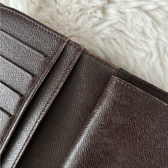 Louis Vuitton - Damier Eben Checkered French Kisslock Compact Wallet - Picture 12 of 16